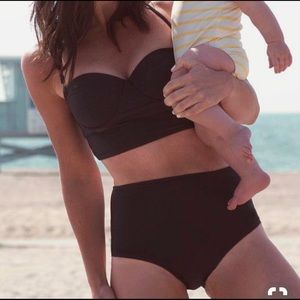 Albion Fit | Pin-Up Swim Top | Black